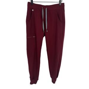 Figs Technical Collection Zamora Jogger Scrub Pants Burgundy Red Workwear S